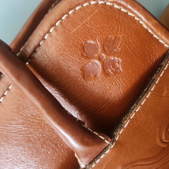 Brown Embossed Leather Handbag - Picture 3 of 11